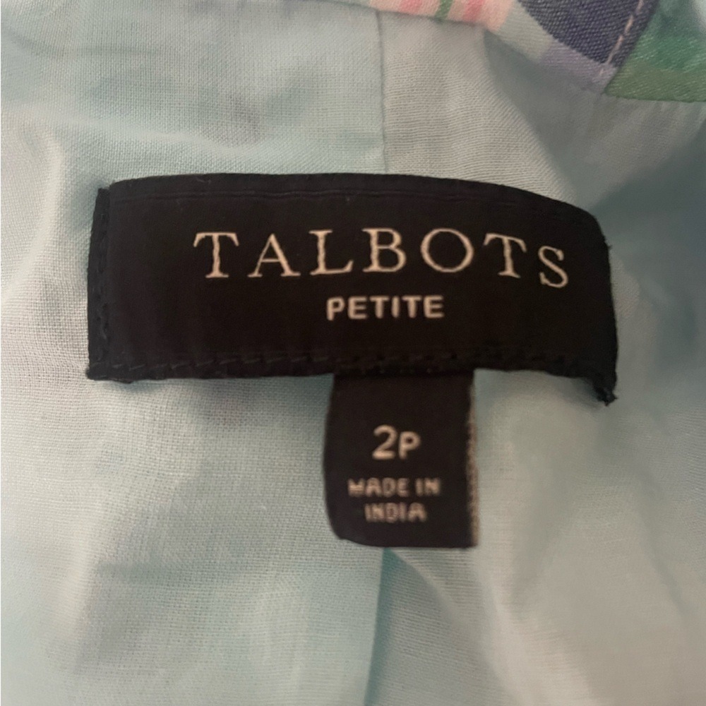 Talbots Plaid Madras Patchwork Cotton Blazer Wome… - image 2